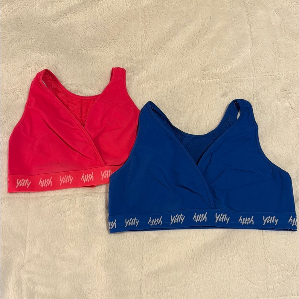 Yitty Pink and Blue Sports Bras - set of 2